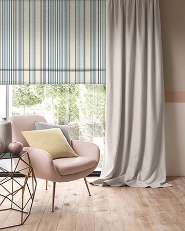 Studio G Belle Chambray Roman Blinds