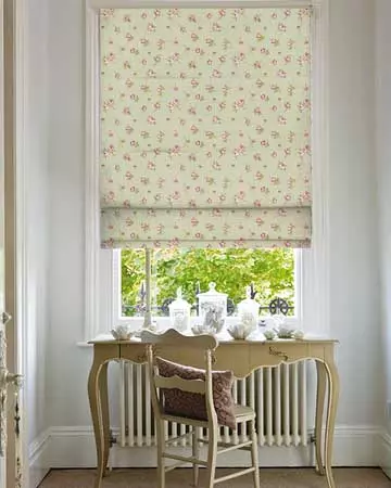 Studio G Rosebud Sage Roman Blinds