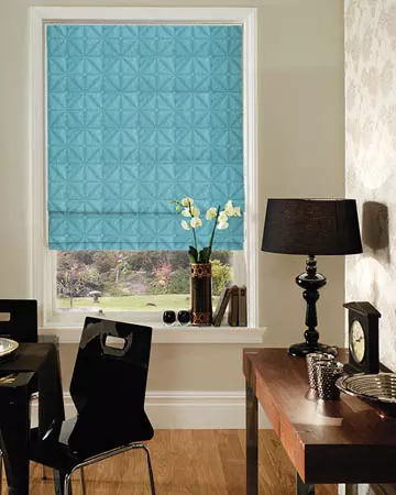 Tissu Miami Losange Bleu Roman Blinds