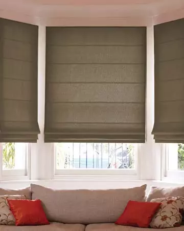 Vintage Linen Brown Roman Blinds