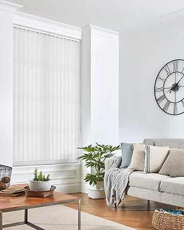 Plain White Vertical Blinds
