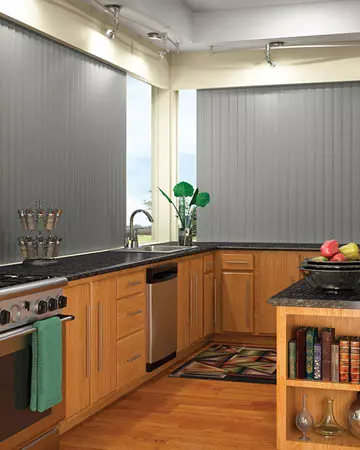 Silver Wood Vertical Blinds
