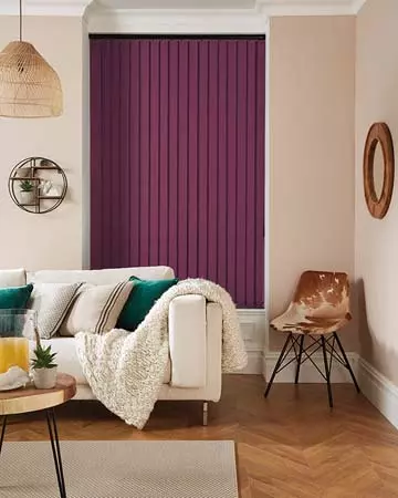 Eclipse Banlight Duo FR Grape Vertical Blinds