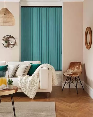 Eclipse Banlight Duo FR Turquoise Vertical Blinds