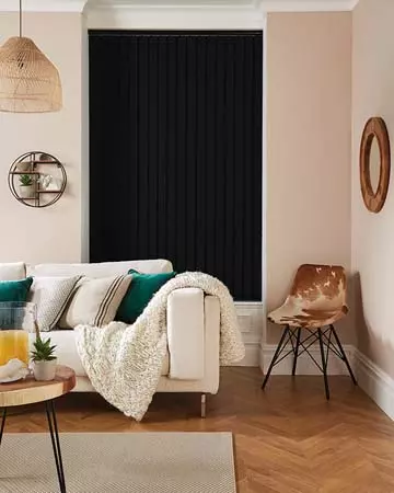 Louvolite Carnival Blackout Raven Vertical Blinds