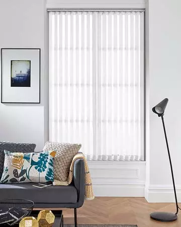 Louvolite Carnival China White Vertical Blinds
