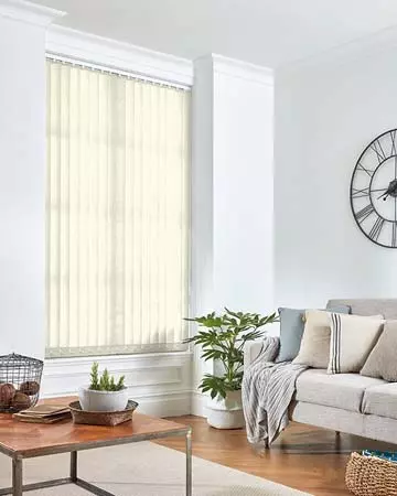 Louvolite Exlite Cream Vertical Blinds