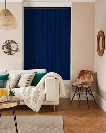 Louvolite Exlite Navy Vertical Blinds