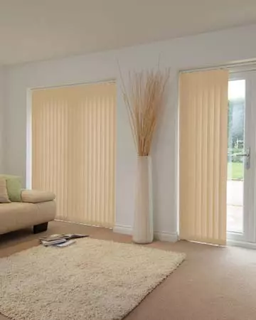 Louvolite Mineral Pale Gold Vertical Blinds