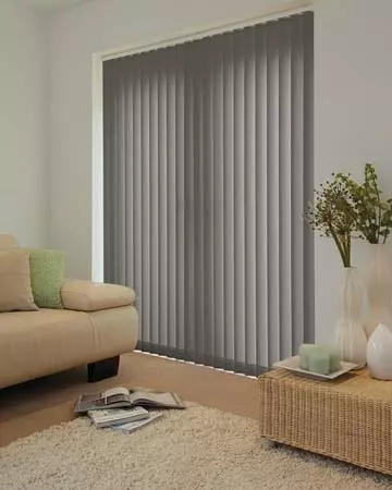 Louvolite Mineral Pewter Vertical Blinds