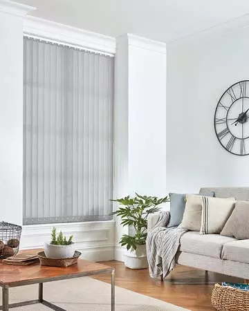 Louvolite Romany Light Grey Vertical Blinds