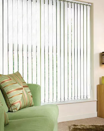 Louvolite Romany White Vertical Blinds