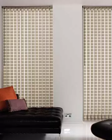 Louvolite Shot Silk Panacotta Vertical Blinds