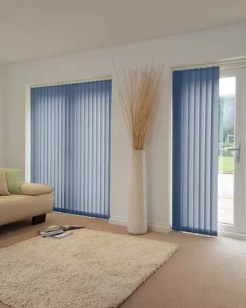 Louvolite Voile Cobalt Blue Vertical Blinds