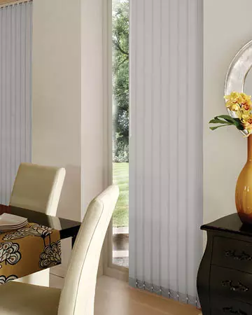 Wipeable Grey Vertical Blinds