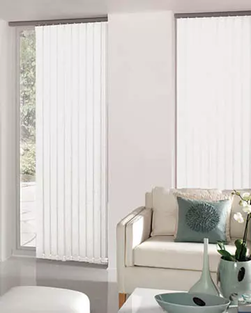 Wipeable White Vertical Blinds