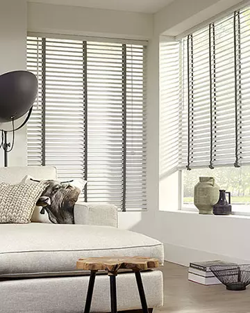 White Gloss Wooden Blinds