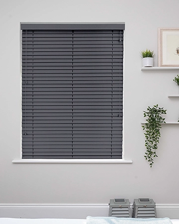 Abachi Anthracite Wooden Blinds