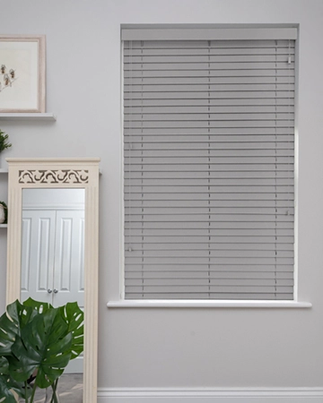 Abachi Pewter Wooden Blinds