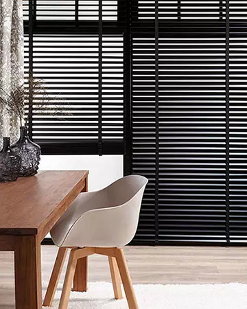 Black Wooden Blinds
