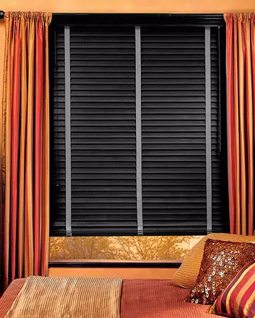 Distressed Dark Grey Varnished Real Oak Wooden Blinds