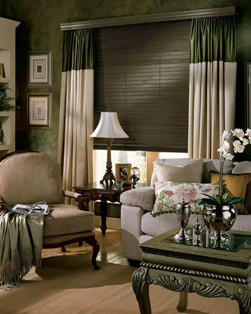 Distressed Green Frog Real Oak Wooden Blinds