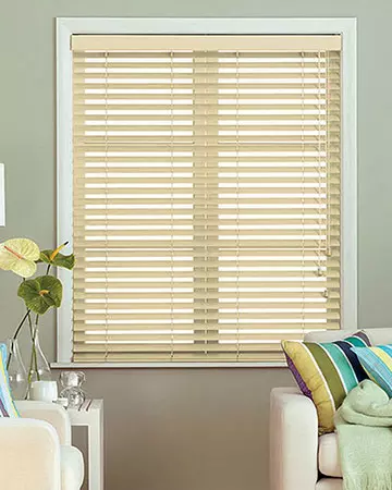 Ivory Shade Wooden Blinds