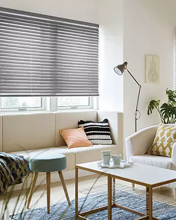 Light Grey Wooden Blinds