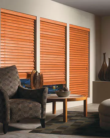 Orange Wooden Blinds