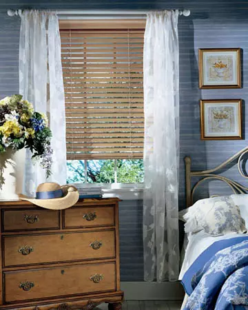 White Oiled Real Oak Taped Wooden Blinds